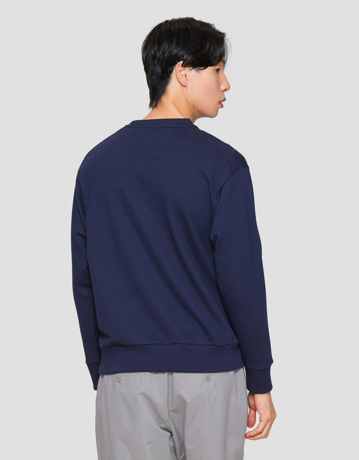 Suko Sweater Baby Terry Sweatshirt Kerah Bulat Lengan PanjangPria