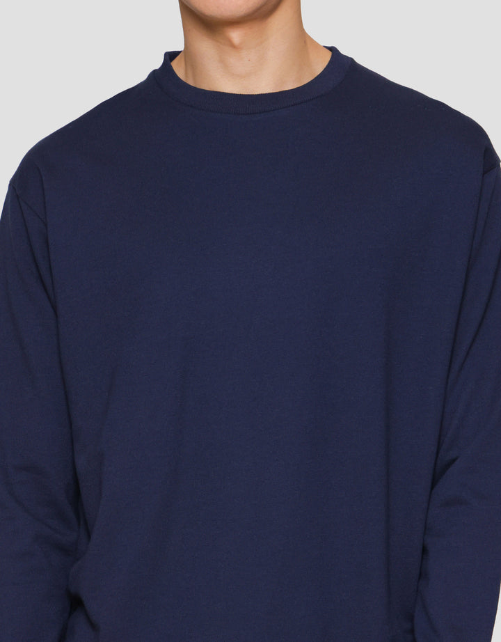 Suko Sweater Baby Terry Sweatshirt Kerah Bulat Lengan PanjangPria