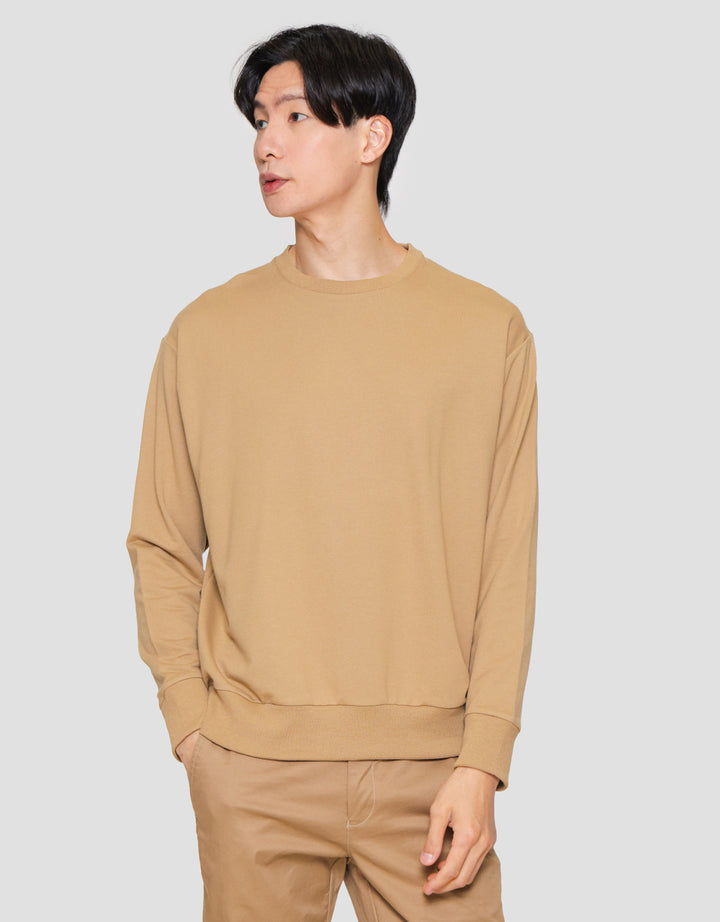 Suko Sweater Baby Terry Sweatshirt Kerah Bulat Lengan PanjangPria