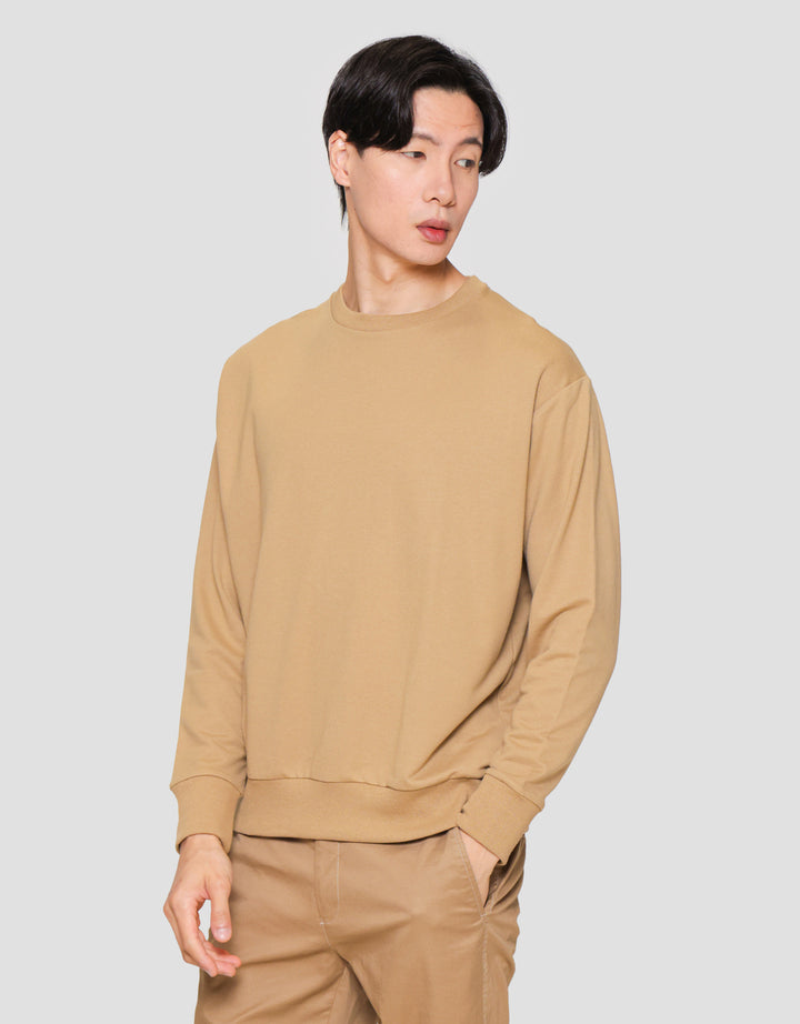 Suko Sweater Baby Terry Sweatshirt Kerah Bulat Lengan PanjangPria