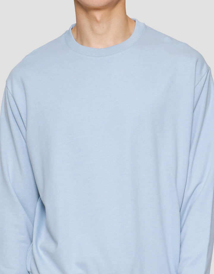 Suko Sweater Baby Terry Sweatshirt Kerah Bulat Lengan PanjangPria