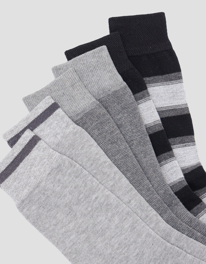 Cole Combo Grey Strip Kaos Kaki Pria