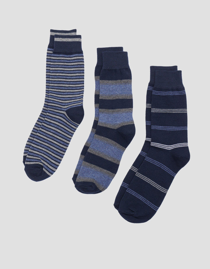 Cole 3 pack Combo Strip Kaos Kaki Pria