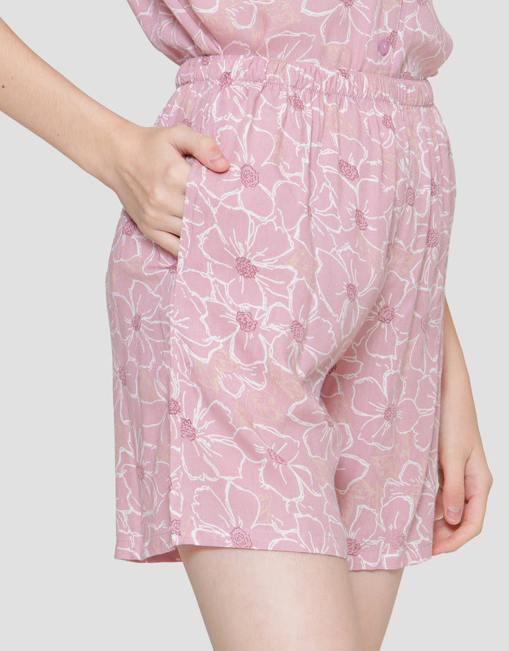 St. Yves Flowers Print Set Piyama Wanita