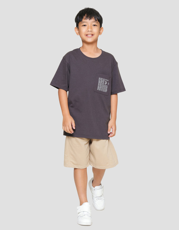 Nevada Wording Pocket Kaos Anak Laki-laki