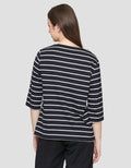 St. Yves Boat Neck Stripy Kaos Wanita