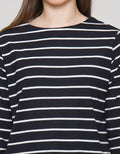 St. Yves Boat Neck Stripy Kaos Wanita