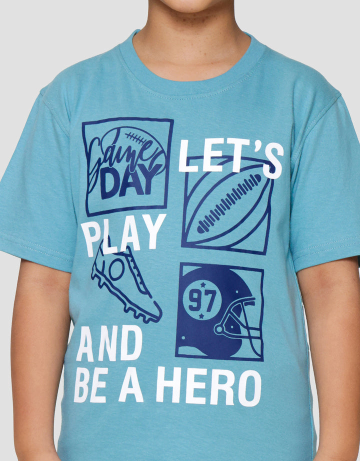 Nevada Lets Play Print Pakaian Set Anak Laki-laki