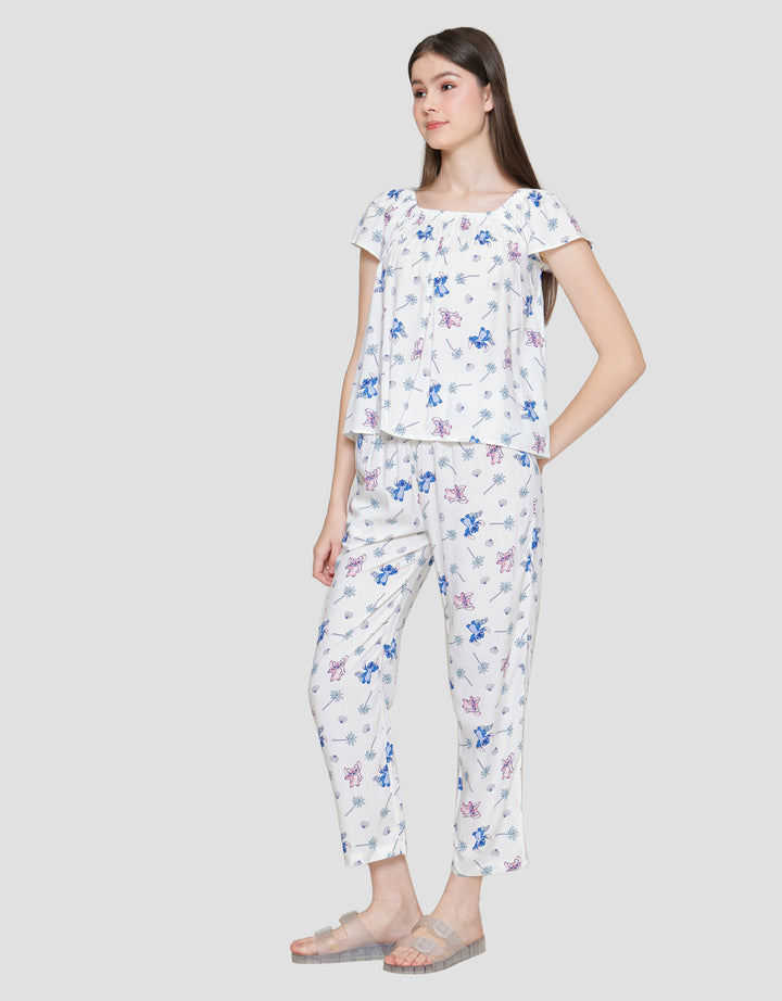 Disney Wite Stitch Set Piyama Wanita