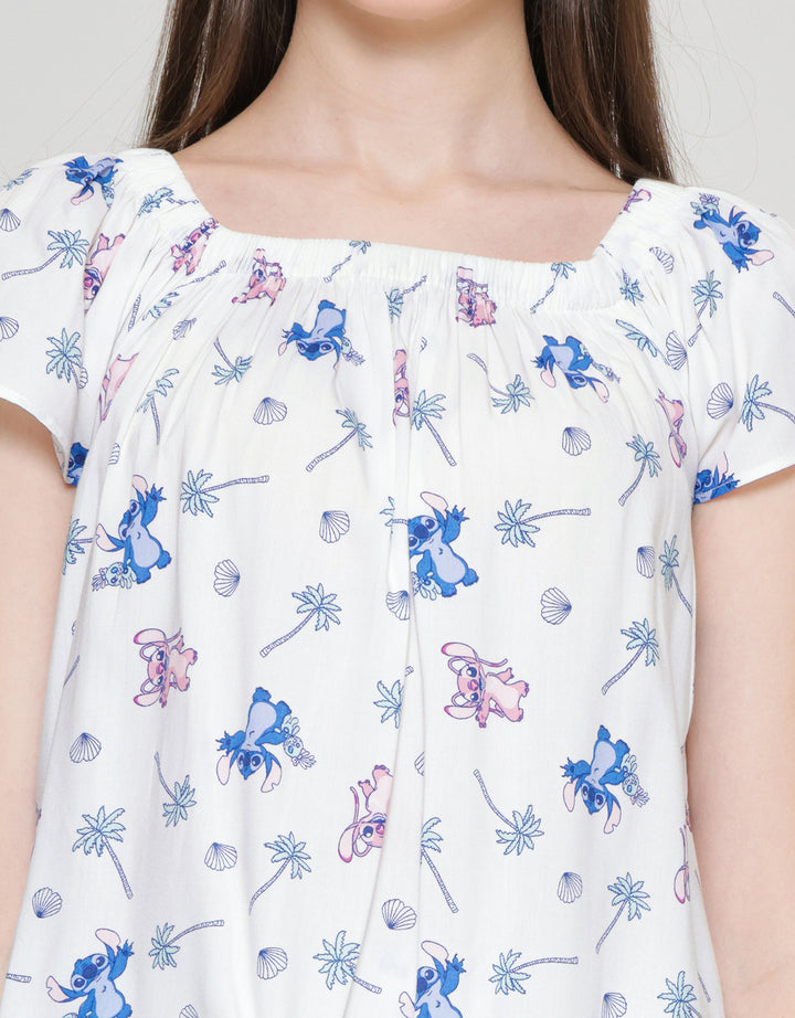 Disney Wite Stitch Set Piyama Wanita