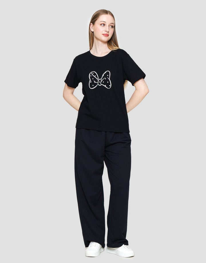 Connexion Print Pita Minnie Kaos Lengan Pendek Wanita