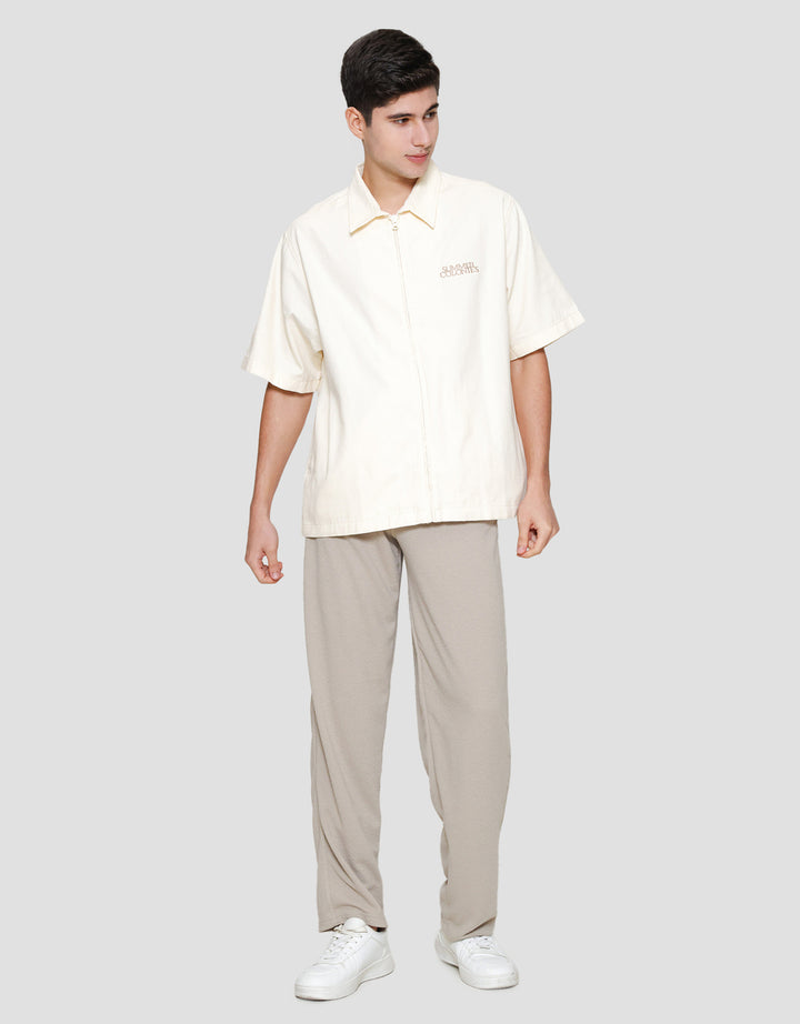 Nevada Print & Bordir With Zipper Kemeja Pria