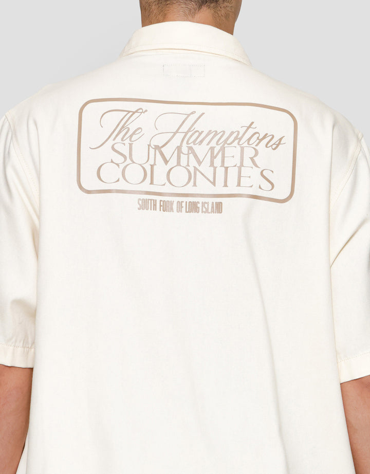 Nevada Print & Bordir With Zipper Kemeja Pria