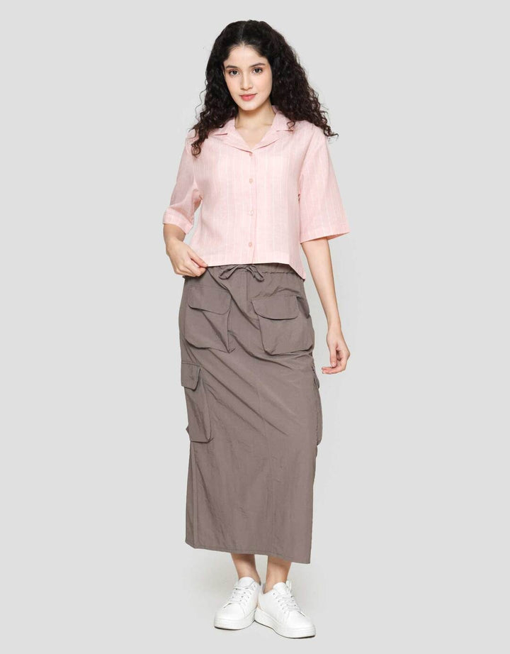 Nevada Boxy Stripe Kemeja Wanita