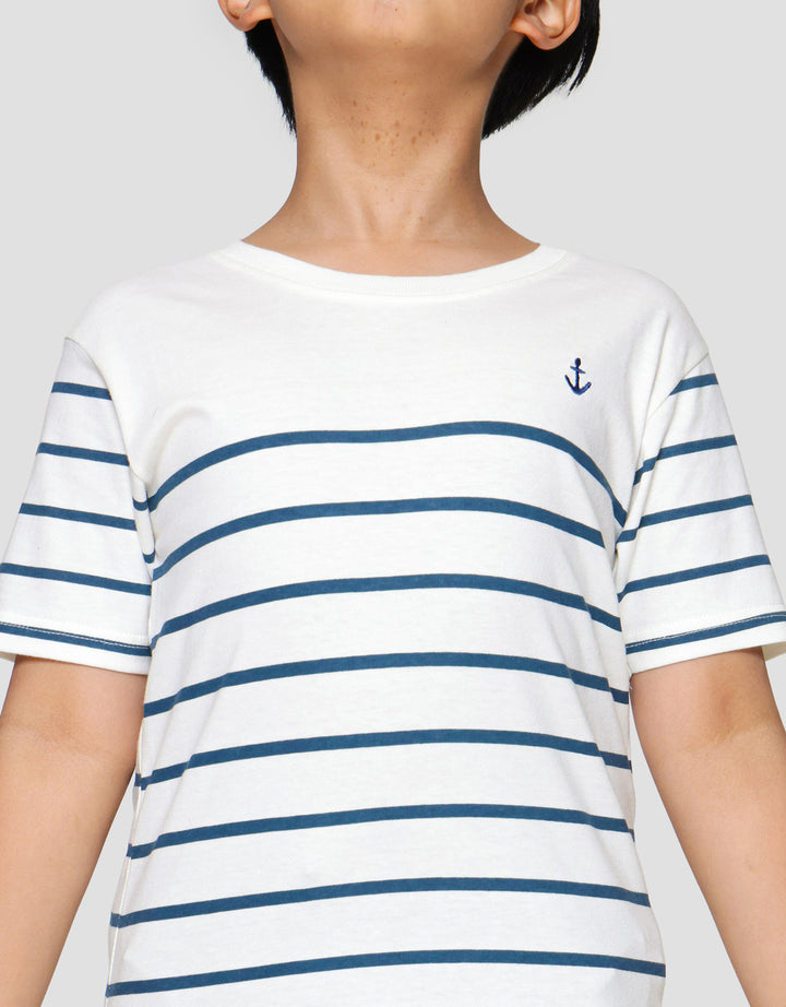 Little M Salur Jangkar Kaos Anak Laki-laki