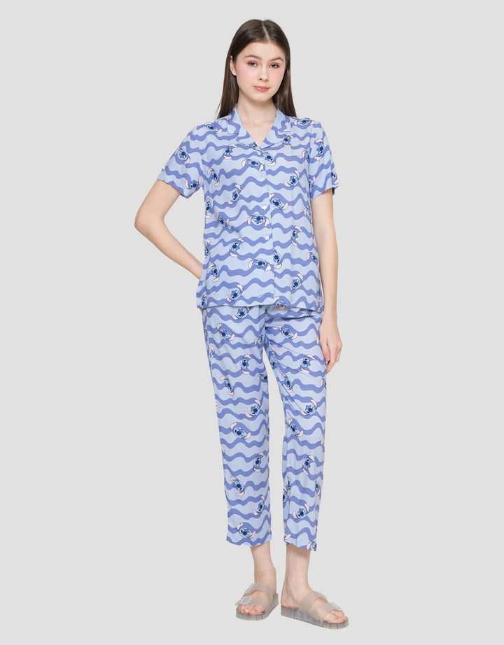 Disney Blu Stitch Women's Pajama Set