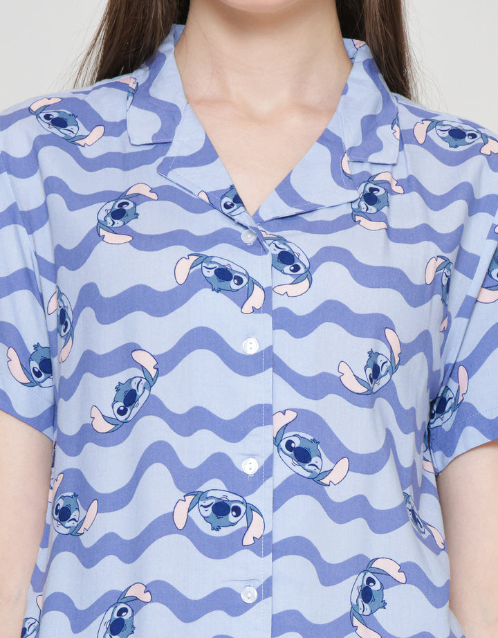 Disney Blu Stitch Women's Pajama Set