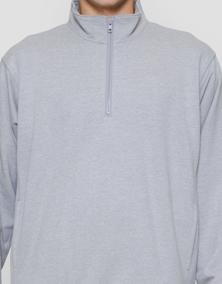 Suko Jaket Ritsleting 1/2 Sweater Pria