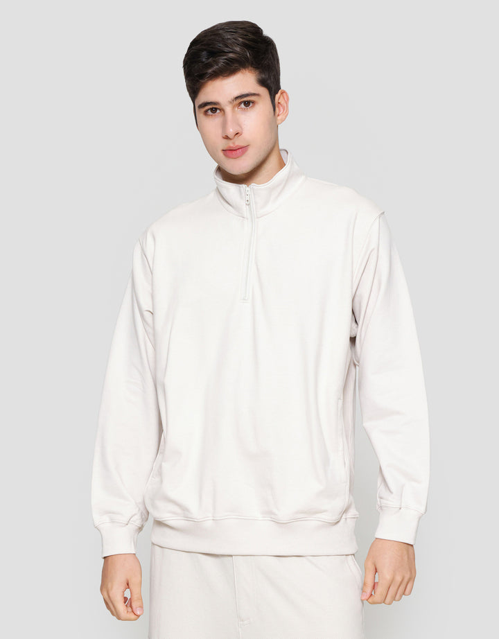 Suko Jaket Ritsleting 1/2 Sweater Pria