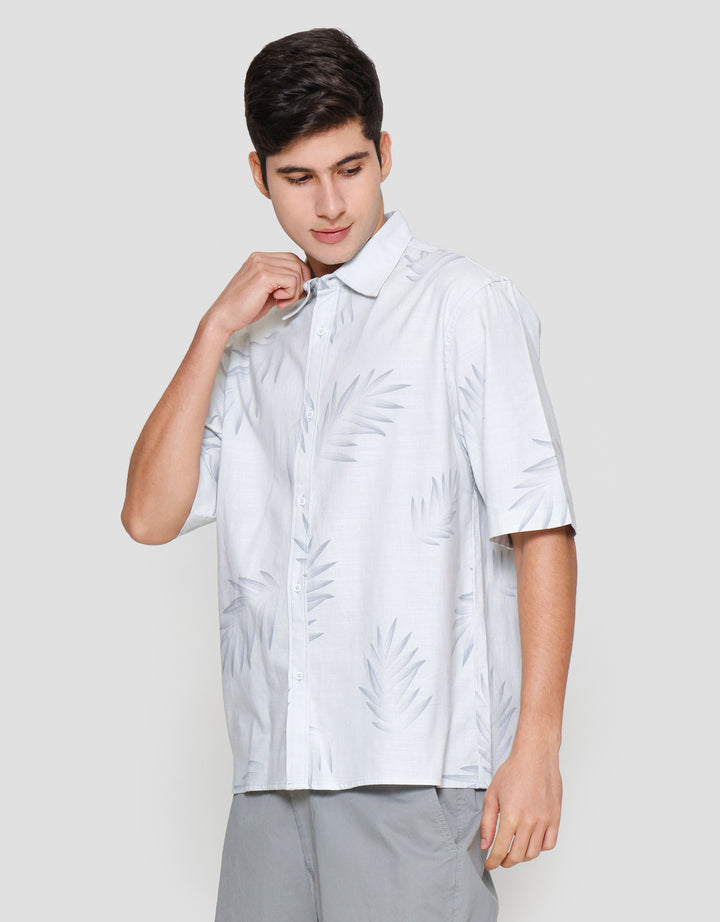 Suko Kemeja Motif Print Kemeja Lengan Pendek Pria