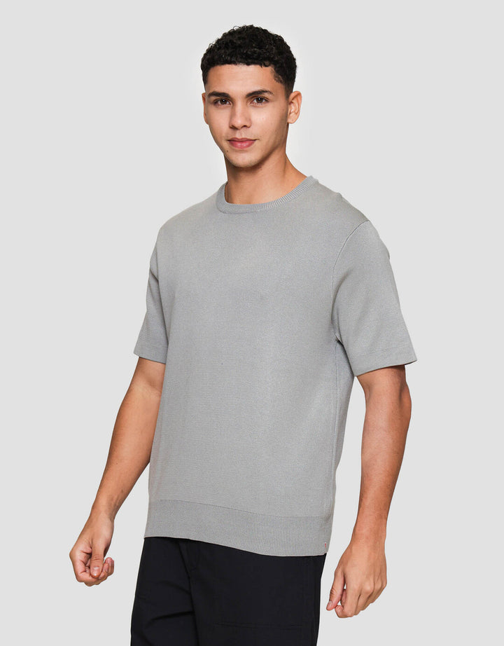 Suko Rajut Kerah Bulat Lengan Pendek Kaos Pria