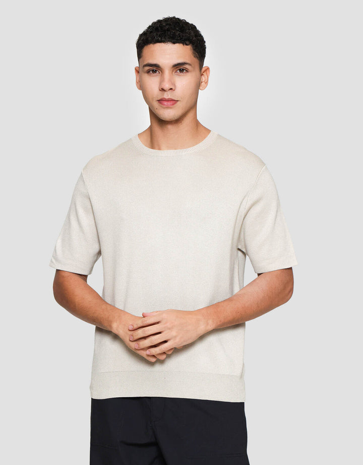 Suko Rajut Kerah Bulat Lengan Pendek Kaos Pria