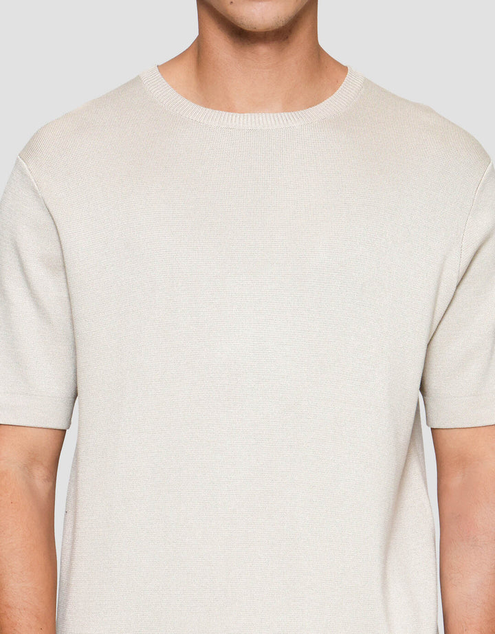 Suko Rajut Kerah Bulat Lengan Pendek Kaos Pria