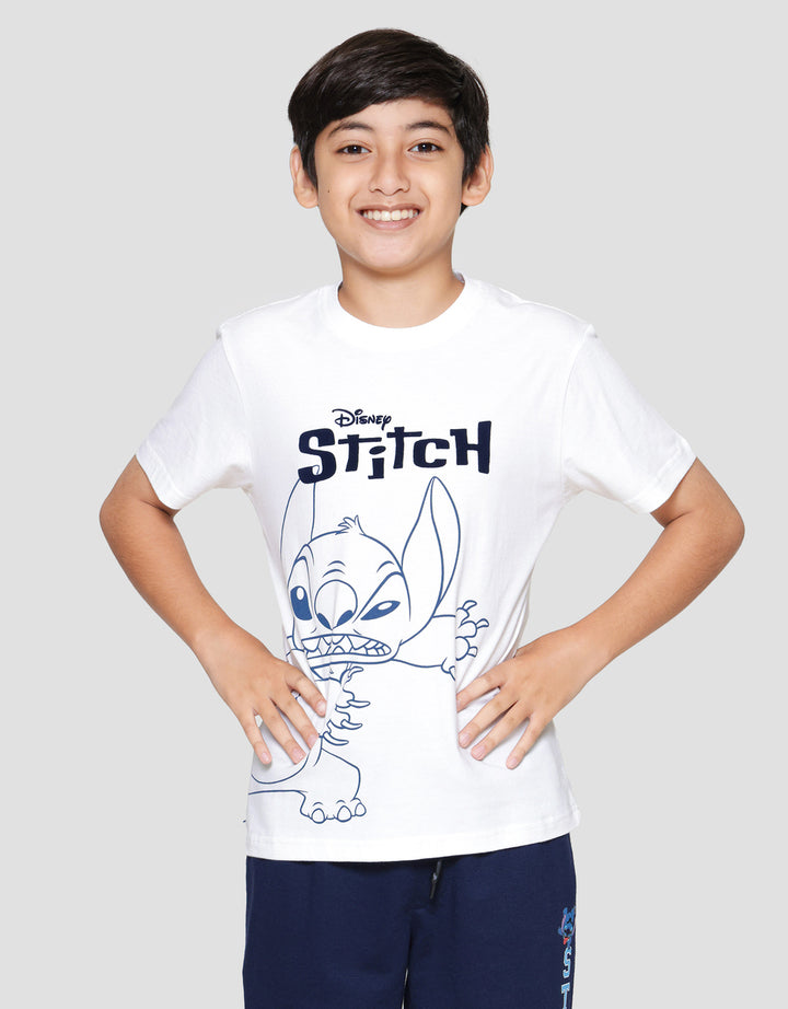 Disney Stitch Outline Full Body Kaos Anak Laki-laki