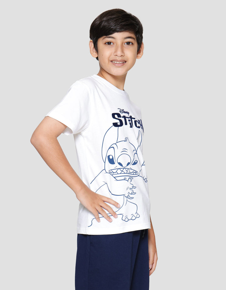Disney Stitch Outline Full Body Kaos Anak Laki-laki