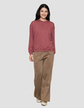 Nevada Solid Fleece Sweater Wanita