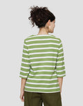 St. Yves Boat Neck Stripy Kaos Wanita