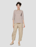 St. Yves Boat Neck Stripy Kaos Wanita