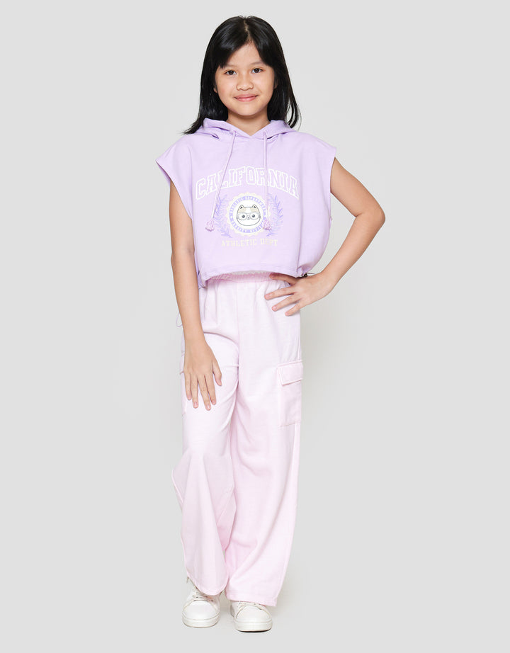 Nevada Boxy With Hoodie & Stropper Kaos Anak Perempuan