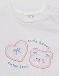 Little M Embro Bear With Back Layer Kaos Anak Perempuan