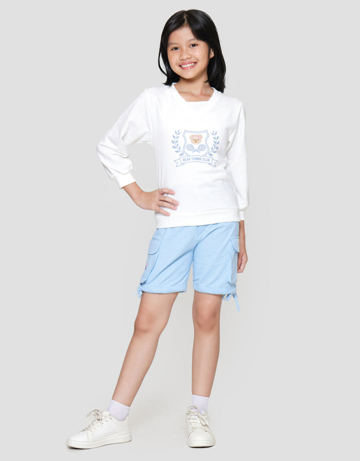 Nevada Varsity Boxy Sweater Anak Perempuan