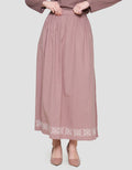 Annisa Maxi Skirt A-Line Skirt With Bottom Embro