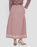 Annisa Maxi Skirt A-Line Skirt With Bottom Embro
