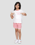 Little M Ringer Print Outline Kaos Anak Perempuan