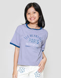 Nevada Ringer Print City Paris Kaos Anak Perempuan