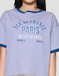 Nevada Ringer Print City Paris Kaos Anak Perempuan