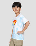 Character Superman Movie Logo Sup Print Kaos Anak Laki-laki