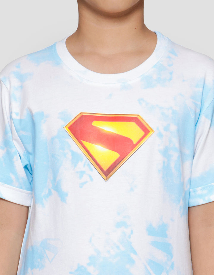 Character Superman Movie Logo Sup Print Kaos Anak Laki-laki