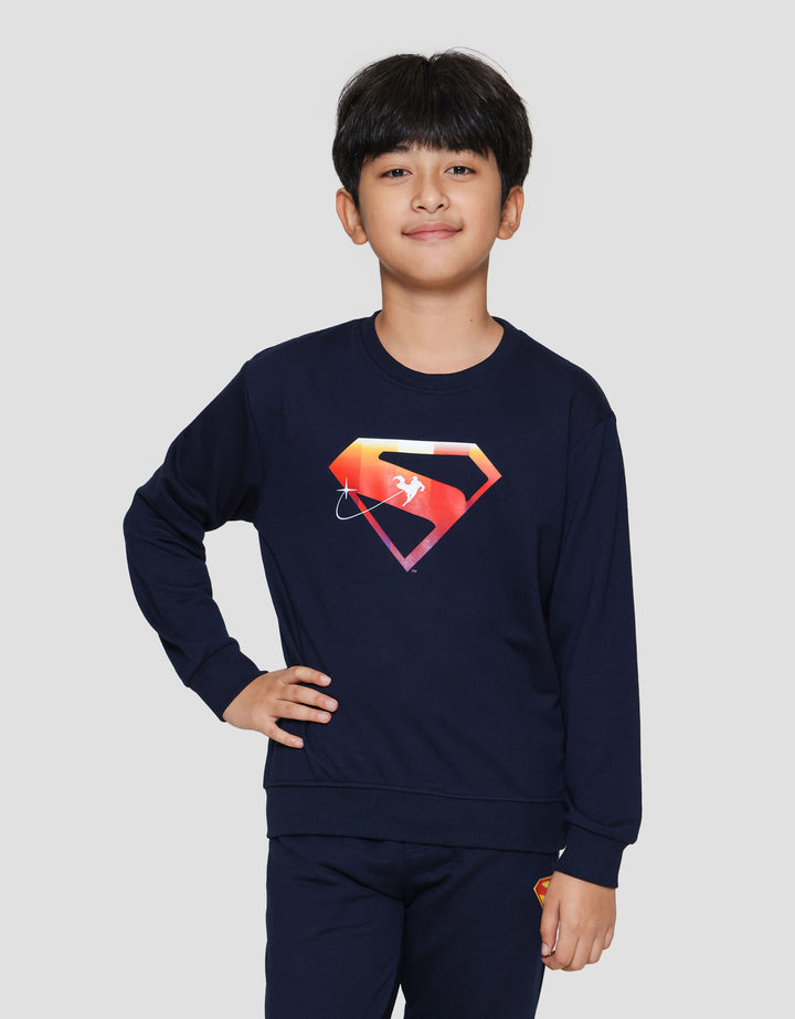Character Superman Movie Logo Sweater Anak Laki-laki