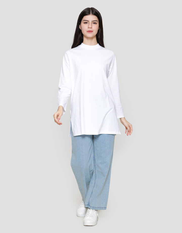 Suko Kerah Bulat Lengan Panjang Kaos Wanita