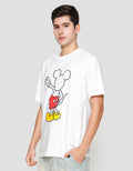 Disney Mickey Print Kaos Lengan Pendek Pria