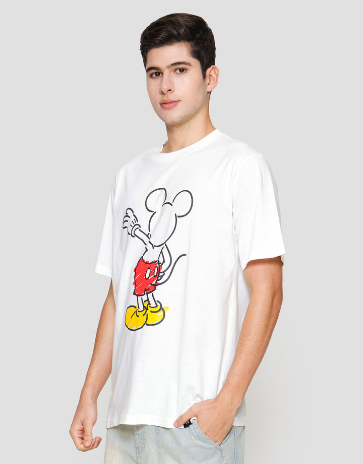 Disney Mickey Print Kaos Lengan Pendek Pria