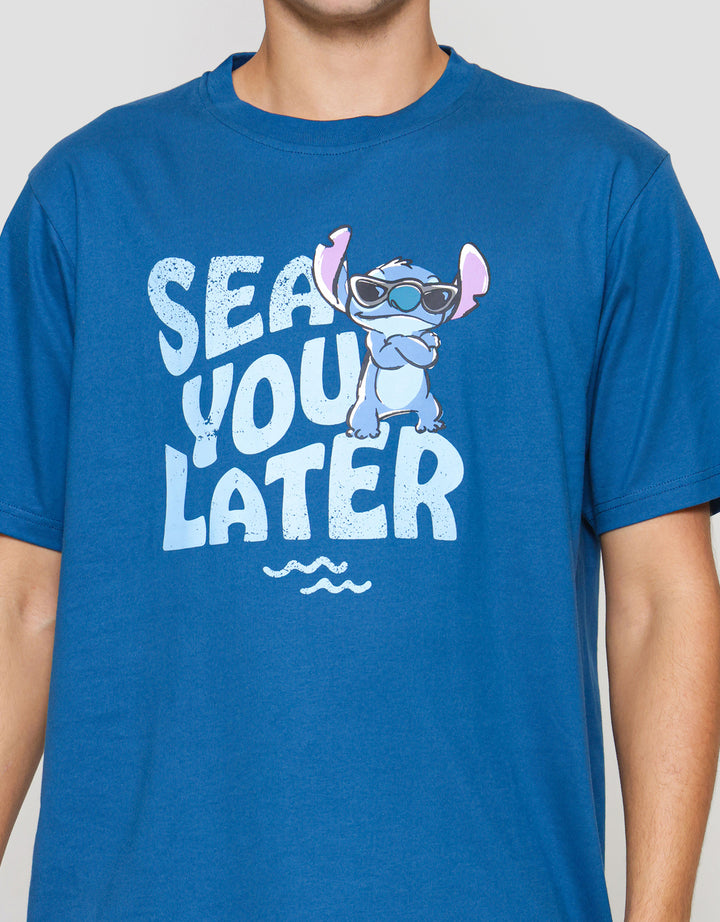 Disney Lilo & Stitch Kaos Lengan Pendek Pria