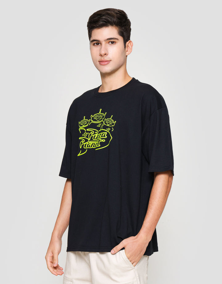 Disney Os Toy Story - Alien Pizza Planet Dog Kaos Lengan Pendek Pria