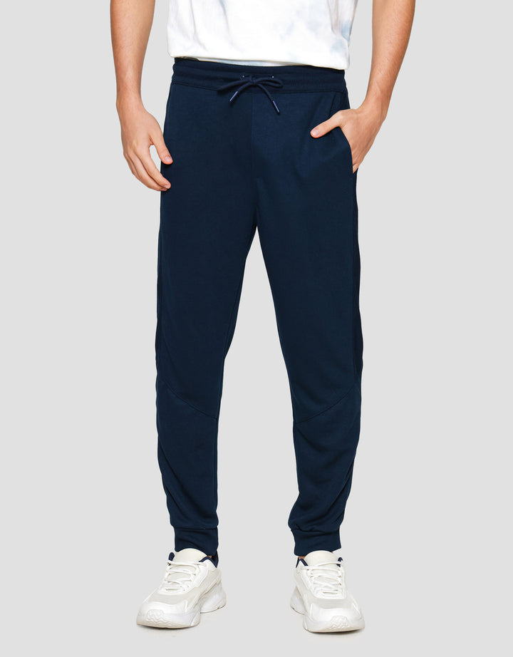 Nevada Knit Cut And Sewn With Mix Rib Celana Jogger Pria