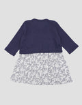 Little M Ss Midi Dress Cardigan With Fp Flower Dress Bayi Perempuan
